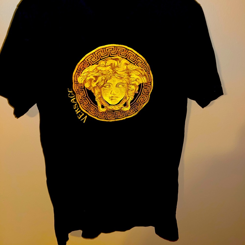 Versace Embroidered Medusa Tee
